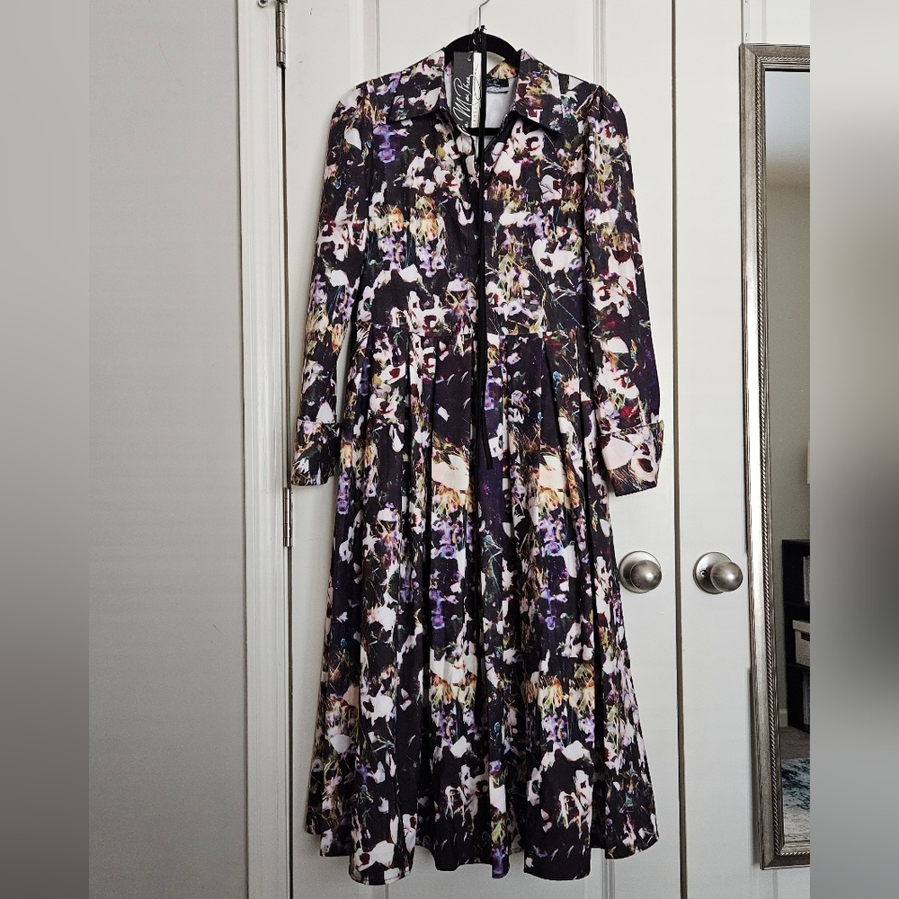 Delia MacPhee Dress, NWoT, size M, purple and green